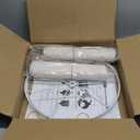 Beige Lamp Shades Set of 2, Medium Drum Lamp Shade 13"Top x 13"Bottom x 10"High(Spider), Lampshades Replacement for Table Lamps Floor Lamps, Natural Linen Hand Crafted, Easy Assembly Required
