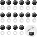 100pcs Plastic Screw Covers, Dome Cap (Black)