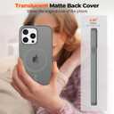 zapica Magnetic for iPhone 14 Pro Max Case, [Compatible with MagSafe] [Military Grade Drop Protection] Translucent Matte Shockproof Anti-Scratch Phone Cover, Dark Gray