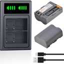 Pickle Power EN-EL3e Battery 2-Pack and LED Dual Charger for Nikon D90, D80, D70, D70s, D50, D100, D200, D300, D300S, D700 Digital SLR Cameras
