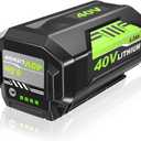 40V Replacement for Ryobi 40V Battery 6.0Ah, Compatible for Ryobi 40V OP4026 OP4030 OP4040 OP40501 OP40602 Battery - 40-Volt Lithium Battery