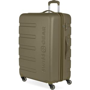 SWISSGEAR Signature Hardside Expandable Checked Large Spinner Luggage, ABS Construction, TSA-Friendly Lock, Olive Branch, 27-Inch
