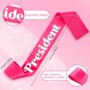 5 x President Satin Sash - Halloween Hot Pink for Women Adult - Beauty Pageant Birthday Decorations