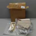 Colingmill 3 Pack Easter Small Woven Basket for Gifts with Handles Clear Bags and Ribbons Empty Storage Basket Decorative Chest Box for Easter Wedding Present (White and Khaki,12"x 8"x 5")