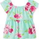 The Children's Place Baby-Girls and Toddler Short Sleeve Flutter Shirt (2T, Mint Tea)
