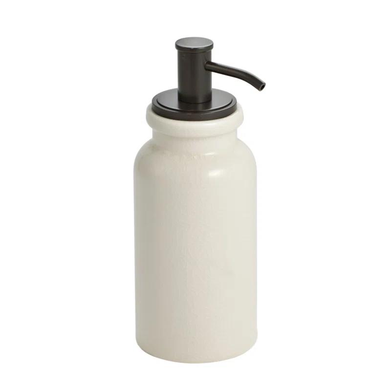 Dispenser for Bathroom Vanity or Kitchen Countertop-Set of 2-Cream/Bronze Westport Soap Pump