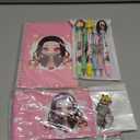 Anime Devil Merchandise Gift Set, Adorable Anime Stationery Set, Contains Spiral Notebook, Stationery Pouch, Gel Pens, Multicoloured Pens, Bracelet, Gift Box