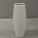 8 Inch White Ceramic vase, Modern Rural Minimalist Style Pampas Grass Flower Feather Centerpiece, Table, Desk, Living Room and Bedroom Decor, Creative vase Gifts（White）