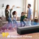 RIOWOIS Sound Bar for Smart TV, Soundbar for TV with Bass Reflector and Easy Set up, Home Audio Surround Sound System for TV PC Projector, Wall Mountable