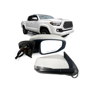Right Passenger side Mirror Fits 2016-2022 Toyota Tacoma With Power Glass, Heated, Turn Signal, Blind Spot Detection and Manual Folding Match to White Paint Replace TO1320350 (8 Pins)