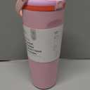 Owala FreeSip Sway Insulated Stainless Steel Water Bottle with Two-Way Spout, Built-In Straw and Bucket Handle, Made for Travel, School, and Sports, 30oz, BPA Free, Leak Proof, Pink Angel Food Cake