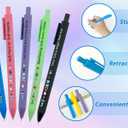 2 x 6-Pack Taylor Neutral Pens - Music Lovers Gift Set, Retractable Pens for Journaling and Note Taking, Taylor Gifts Merch,School Supplies for Teachers & Students (Multicolor)