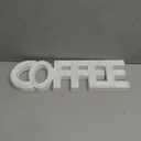 Sintosin Rustic Coffee Signs for Wall 16 Inch, Distressed Carved Letter Decorations for Coffee Bar Table, Kitchen Signs Wall Decor Farmhouse White Wooden Letters