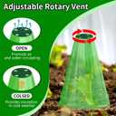 Garden Cloches for Plants, 30 Pack Garden Cloche with Rotary Vent, Reusable Bell Plant Covers, Plant Cloche Protectors from Animals Snails Birds Chickens, 7.9" H X 6.7" D (Green)