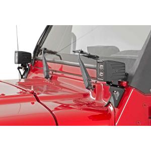 Rough Country Lower Windshield LED Bracket for 1997-2006 Jeep Wrangler TJ - 6003