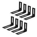 MY MIRONEY 8PCS Black Slotted L Brackets Hardware Adjustable Slotted L Brackets Metal Corner Braces L Shaped Joint Right Angle Shelf Support Bracket with Screws, 0.71" x 2.32" x 1.69"