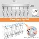 Hat Rack for Wall Baseball Cap Organizer Hanger with 10 Hooks Stainless Steel Hat Storage Wall Mounted Hat Holder Clip Caps Hanger for Closet Bedroom Entryway