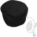 Hair Steamer Cap for Deep Conditioning Electric Heating Cap with 3 Temp Settings, Salon Grade Thermal Hair Treatment Hat for Damaged Hair Repair, Home Spa Use (US Plug, Adjustable Fit)