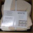 5 Pack Woven Storage Baskets for Shelves, Decorative Basket Organizer Storage Bins for Toys, Books, Clothes, Closet, Nursery, Bathroom  Cotton Rope Shelf Baskets for Organizing, Khaki & White