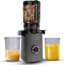 Cold Press Juicer, Slow Juicer Machine Easy to Clean, Self-Feeding Masticating Juicer with Large Feed Chute for Whole Fruits and Vegetables, High Juice Yield, Gray
