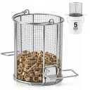 1/4″ Mesh 5 Gallon Stainless Steel Parts Wash Strainer Basket, 1 Pcs