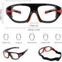 SooGree Sport Goggles Glasses Squash & Racquetball Goggles Basketball Glasses Adjustable Strap Resistant Impact