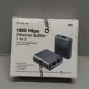 VCELINK Ethernet Splitter 1 to 2, 1000Mbps Ethernet Switch with USB Power Cable, Supports 2 Devices Simultaneously Networking, Compatible with Cat7/Cat6/Cat5, Ideal for PS5, Xbox, Smart TVs, Laptops