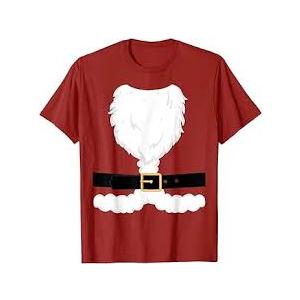 Santa Claus Suit Cute Holiday Christmas T-Shirt L