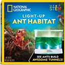 National Geographic Ant Habitat Kit - Light-Up Ant Terrarium with Built-in Magnifiers, Tunnel Starter Tool & More, Ant Activities for Kids, Ant Home, Ant Colony, Ant Habitat, Ant House for Kids, Ant Habitat
