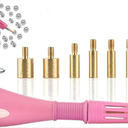 Wadukud Hotfix Applicator, DIY Hot Fix Rhinestone Setter with 7 Hot Fix Tips & 3 Boxes of Colored Crystal