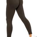 SUUKSESS Women Scrunch Butt Lifting Seamless Leggings Booty High Waisted Workout Yoga Pants (Large, #1 Brown Chestnut)