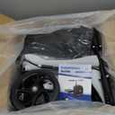 Knee Scooter for Adults for FootInjuries, 300lbs Capacity, All Terrain Foldable Knee Scooter Walker with Bag, 13" Wide Pu Seat, Compact Crutches Alternative (Black)