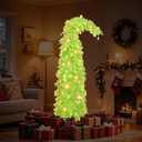 3 Ft Christmas Tree,Pop up Christmas Tree,Green Xmas Tree with Tree Skirt, Easy Setup Whimsical Artificial Christmas Tree for Christmas Decorations Outdoor & Indoor Use
