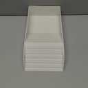 kathson Tortoise Water Dish with Ramp and Basking Platform, Reptile Water Bowl Turtle Soaking Tub Hermit Crab Bathing Pool for Amphibians Habitat Accessories (White) (12" L x 5.9" W x 2.36" H, Style 1-White)