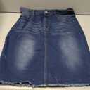 Long Denim Skirt for Women Casual A-Line Denim Maxi Skirt Stretch High Waisted Jean Skirt with Pocket Blue, Vintage XL