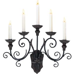 AIM & GGKK Gothic Wall Candle Holder Metal Wall Mounted Candle Sconce for Living Room,Dining Room,Entryway, or Hallway