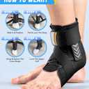 Ankle Brace for Sprained Ankle, Quick Lace-Up Ankle Support with Side Stabilizers & Auto-Shaped Pads, Slim Fit Stabilizer for Women Men, Fits in Shoes for Sports, Work & Injury Recovery (M)