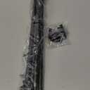 Curtain Rods for Windows 32-48 inch, 5/8 inch Matte Black Curtain Rod with Brackets Adjustable by Splicing for Bedroom Kitchen Study Living Room(32" or 48")