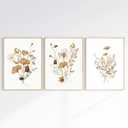 QBZWART Wildflower Canvas Wall Art, Watercolor Botanical Print, Floral Boho Decor, Minimalist Vintage Colorful Art Print for Living Room No Frame, 12x16inch