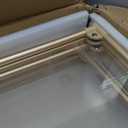 Front Row Foldable Dog Playpen  Durable and Portable Puppy Playpen for Exercise, Rest & Play  Clear Fence Panels with Aluminum Rods and Crate for Dogs and Other Small Pets (Gold, 6-Panel)