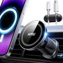 [2025 True Military-Grade] Magnetic Car Mount Vent [Upgraded Strongest Magnet & Metal Hook] for MagSafe Phone Holder Car for iPhone 16 15 14 13 12 AndroidPatent & Safety Certs, Non-Charging, Black