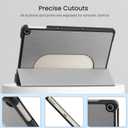 MoKo for Google Pixel Tablet Case 2023, Foldable Design, Ultra Thin Slim Leather TPU Back Full Protector Trifold Stand Cover Case for Pixel Tablet, 11inch, Gray