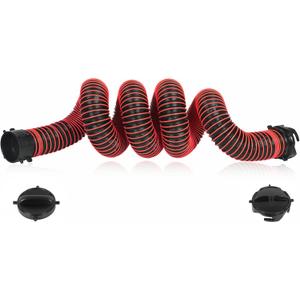 10FT RV Sewer Hose Extension, EXTREME Heavy Duty 24 Mil TPE Material for Abrasion Resistance and Crush Protection, Camper Sewer Extension Hose with Caps, Red