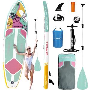 Paddle Board, Inflatable Stand Up SUP Paddle Boards for Adults & Youths of All Skill Levels, Wide & Non-Slip Deck Design Blow Up Paddleboards with Premium Accessories & Storage Bag