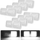 RV Led Lights - 12V, 4500K 1100LM Ceiling Fixtures, 7W Camper Lights with Switch for RV Trailer, Camper, Boat, Car (Natural White, 8PCS) (8PACK)