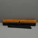 24Push Broom Brush for Floor Cleaning with 65 Long Handle and Stiff Bristles, Heavy Duty Brush for Shop, Deck, Garage, Concrete,Indoor and Outdoor Broom,Orange
