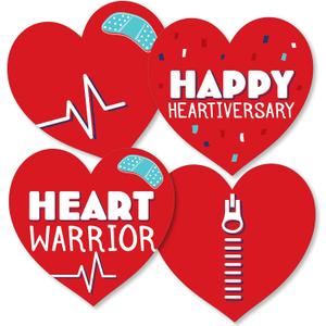 Big Dot of Happiness Happy Heartiversary - Hearts Decorations DIY CHD Awareness Essentials - Set of 20