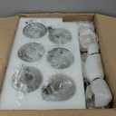 KUSSCO Modern Chandeliers for Dining Room 6-Light Gold Chandelier Seeded Glass Pendant Lights Kitchen Island for Living Room Foyer Bedroom E26 Base