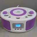 CD Radio Portable CD Player Boombox with Bluetooth,FM Radio,Remote Control,USB Input and 3.5mm AUX Headphone Jack,CD-R/CD-RW/MP3/WMA Playback,AC/Battery Powered