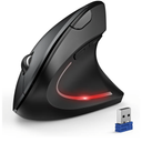 TECKNET Ergonomic Mouse, Wireless Bluetooth Vertical Mouse, 4800 DPI Optical Tracking, 6 Adjustable DPI, Quiet Clicks, 2.4GHz with USB A Receiver, 12 Months Battery, 6 Buttons, Wide Compatibility